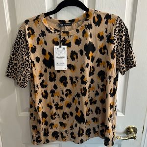 Animal print Zara tshirt